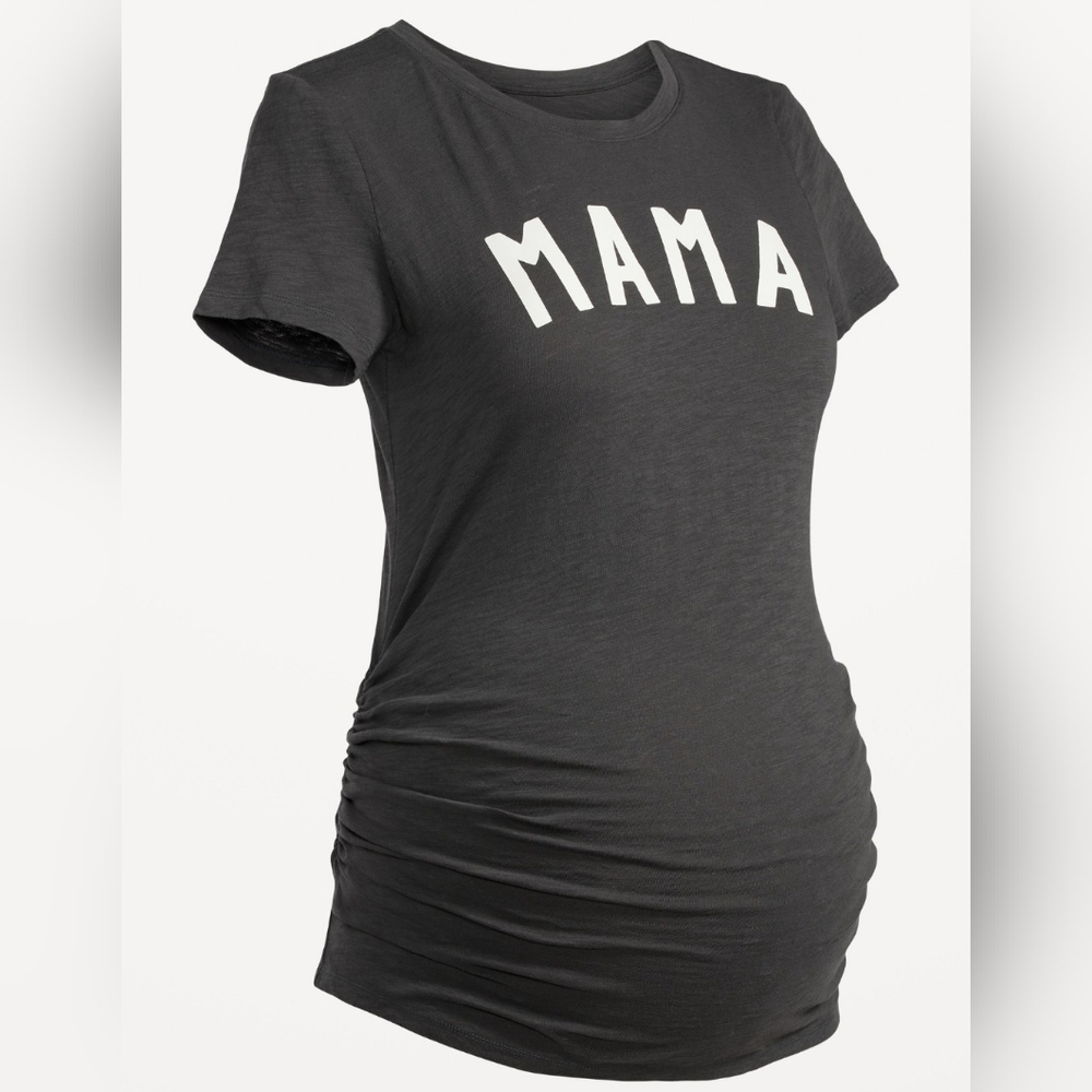 Maternity Graphic Side-Shirred T-shirt